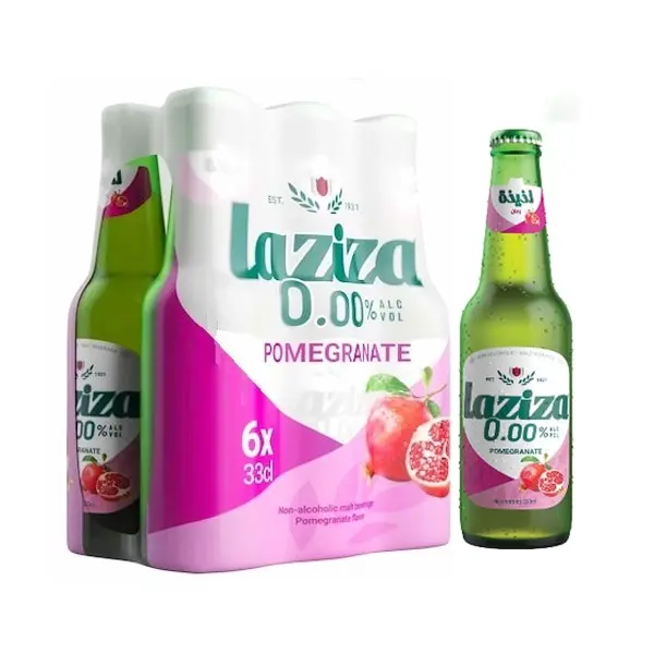 Napój gazowany jęczmienny o smaku owoców granatu 6x330ml LAZIZA