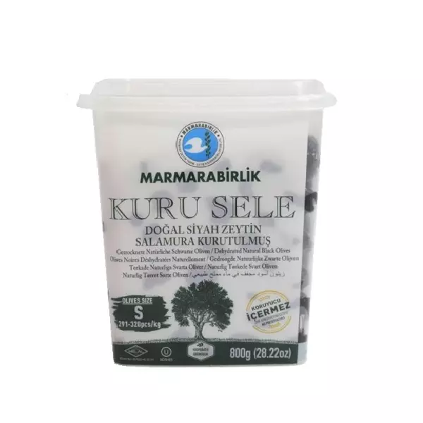 Oliwki czarne z pestką Kuru Sele S 800g MARMARABIRLIK