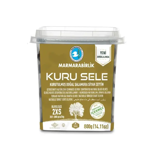 Oliwki czarne z pestką Kuru Sele 2XS 800g MARMARABIRLIK