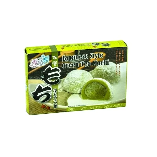 Ciasto ryżowe Mochi z zieloną herbatą 210g YUKI LOVE