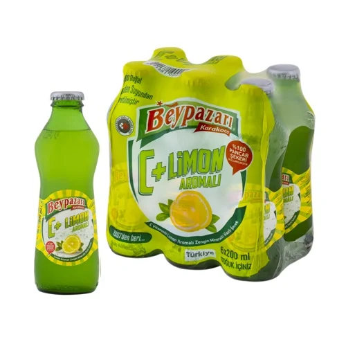 Woda mineralna gazowana cytrynowa z witaminą C 6x200ml BEYPAZARI