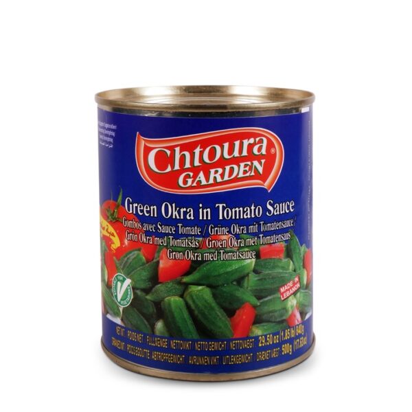 Okra zielona w pomidorach 840g CHTOURA GARDEN
