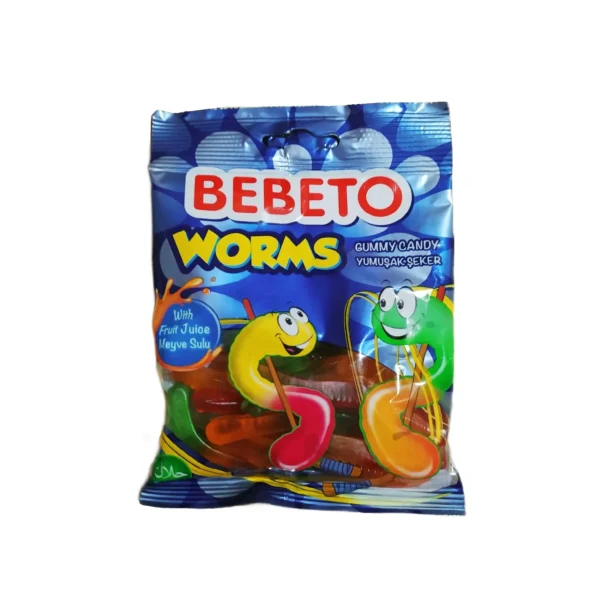 Żelki dżdżownice Worms 80g BEBETO