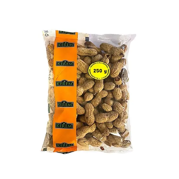 Orzechy ziemne prażone solone w łupinie 250g KEREM