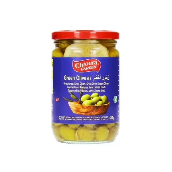 Oliwki zielone z pestką 600g CHTOURA GARDEN